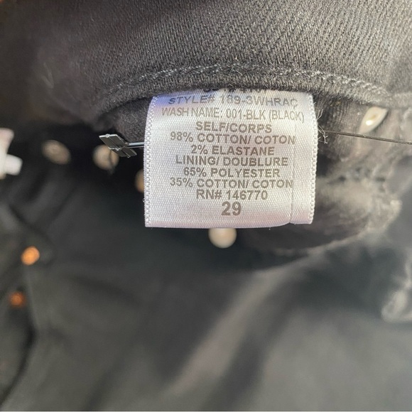 REDONE Black High Waisted  Jeans Comfort Stretch High Rise Ankle Crop - Picture 9 of 14